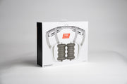 ROLL Recovery R8 プラス アルパインホワイト パッケージ正面を斜め前方から捉えた化粧箱デザインと製品外観が確認できるセット内容