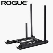 ROGUE エコードッグ スレッド ブラックを白背景で斜め上方向から確認できる構図。フレーム形状、3本のポスト配置、押し出し用ハンドル位置が分かる全体像。
