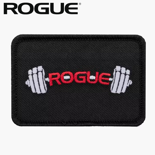 ブラックカラーのROGUE ストレングスクラブパッチを正面から捉えたデザインディテール付きアパレルアクセサリー商品カット