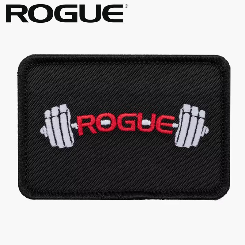 ブラックカラーのROGUE ストレングスクラブパッチを正面から捉えたデザインディテール付きアパレルアクセサリー商品カット