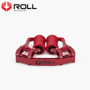 ROLL Recovery R8 ラバレッド 正面から全体を捉えた製品外観、深部までアプローチする8つのローラーを備えたモビリティーツール