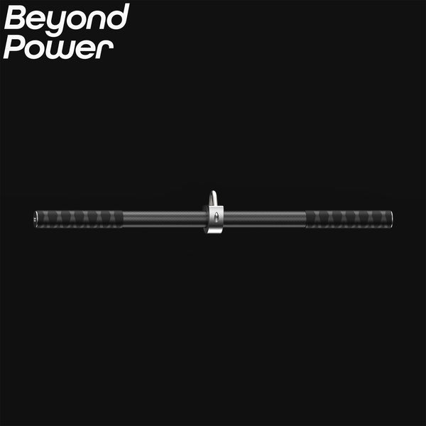 beyond power カーボンバー プレミアムグリップ ブラック 正面全体ビュー ケーブルトレーニング用カーボンバーのデザインとグリップ形状を確認できる構図
