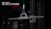 Mutant Metals ARC ケーブルアタッチメント ブラック ストレート12インチ仕様を正面やや右から捉え、ロングバー全体と接続金具上部が分かる角度